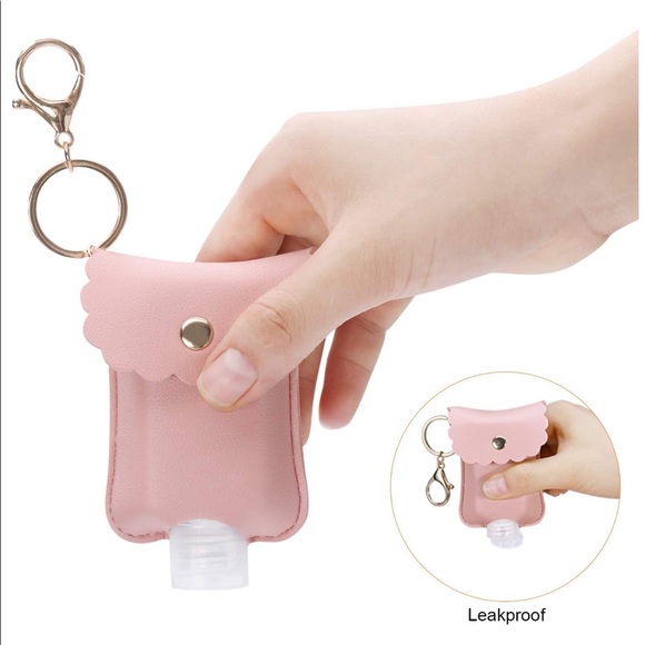 Pink Hand Sanitizer Keychain Case - Picture 3 of 7